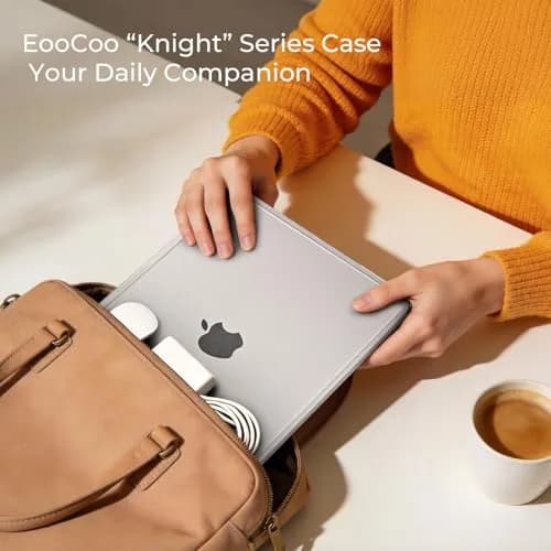 EooCoo Reinforced Anti-Crack Case for MacBook Air 13.6 inch M5-M2 Chip (2022-2026) | Shockproof Matte Clear Hard Shell thumbnail 7