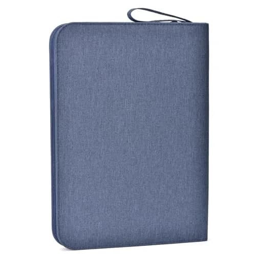 erofa 48 Slots Fountain Pen Case, Blue Canvas Holder | Large Capacity Organizer for Students & Professionals thumbnail 4