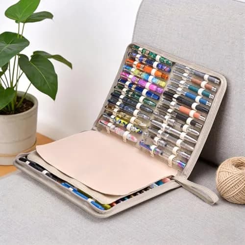 erofa 48 Slot Fountain Pen Case 420g (14.8 oz) | Water-Resistant Canvas Organizer for Collectors thumbnail 5