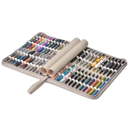 erofa 48 Slot Fountain Pen Case 420g (14.8 oz) | Water-Resistant Canvas Organizer for Collectors thumbnail 1
