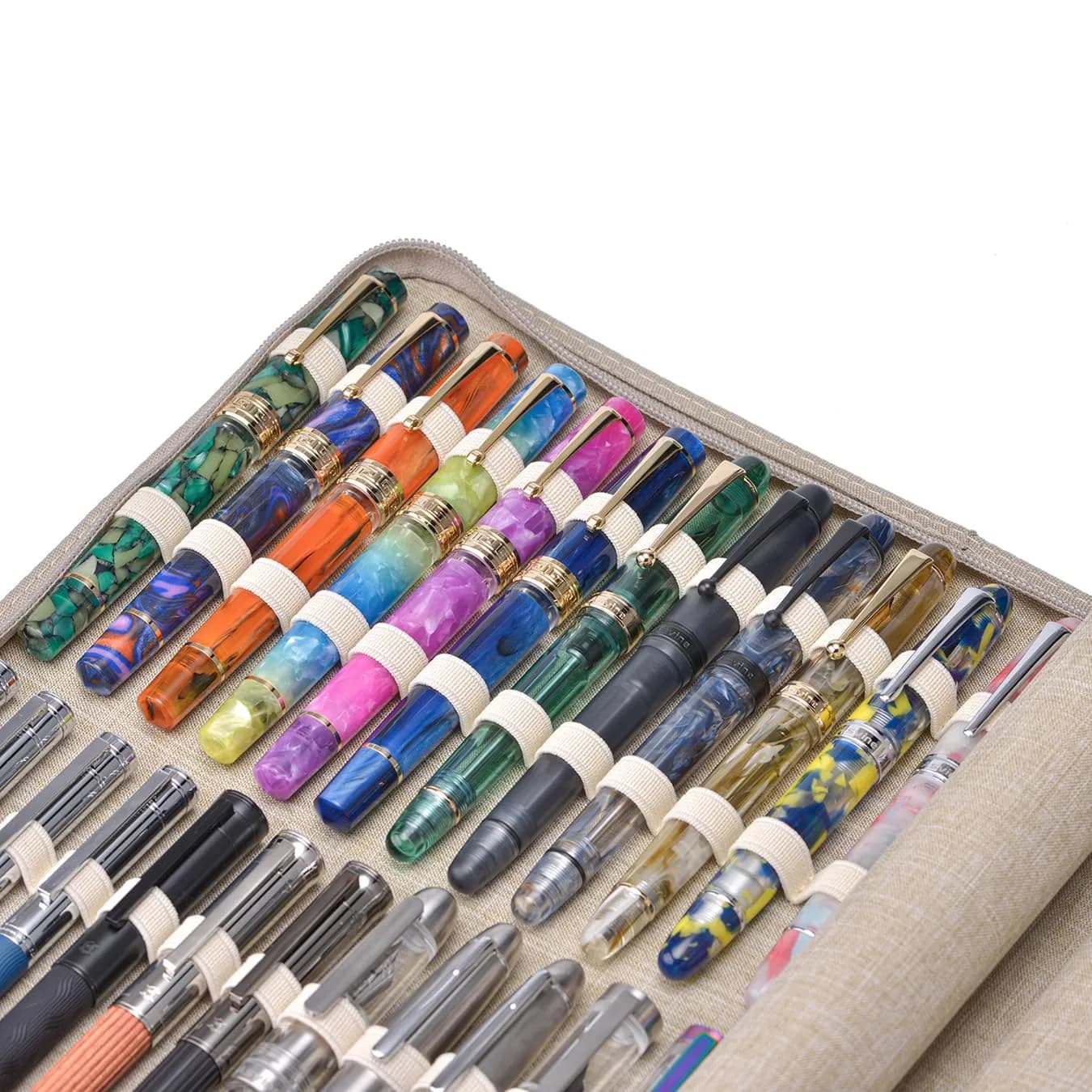 erofa 48 Slot Fountain Pen Case 420g (14.8 oz) | Water-Resistant Canvas Organizer for Collectors - view 8