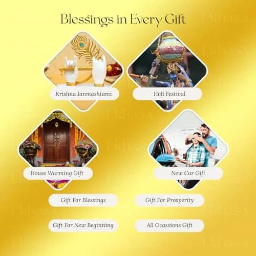 Ekhasa Lord Krishna Hands with Flute Idol (Big Size) | Divine Krishna Statue for Home & Car Decor thumbnail 6