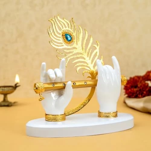 Ekhasa Lord Krishna Hands with Flute Idol (Big Size) | Divine Krishna Statue for Home & Car Decor thumbnail 2