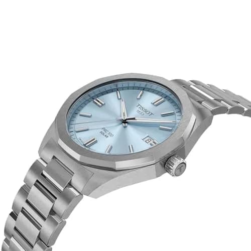 Tissot PRC 100 Solar, Swiss Solar Quartz, 39mm | Ice Blue Dial Men’s Watch with Solar Power thumbnail 3