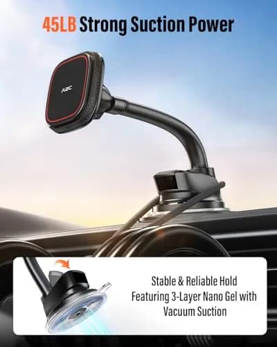 APPS2Car MagSafe Car Phone Mount with Flexible Gooseneck Arm | Secure Magnetic Hold & 360° Rotation thumbnail 4