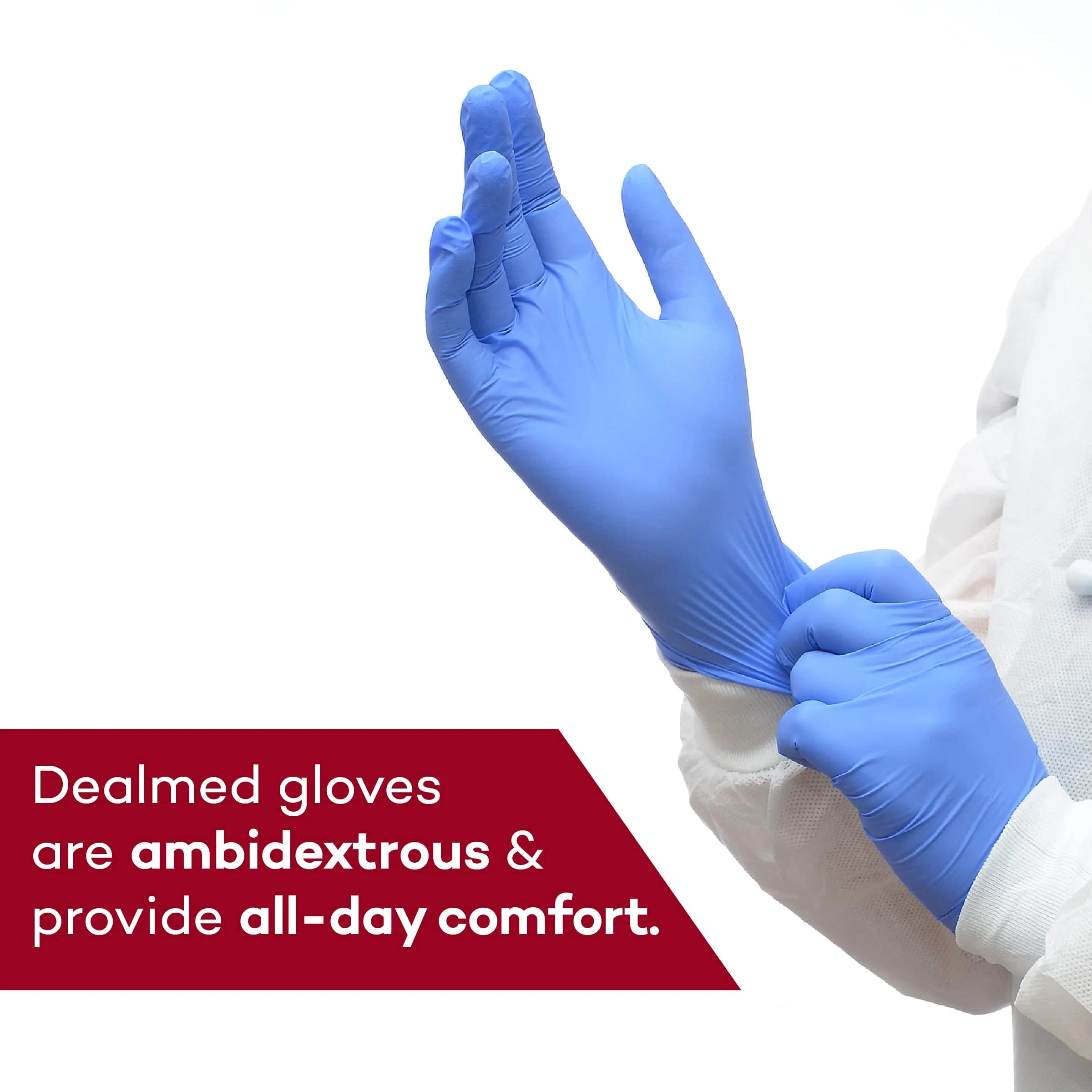 Dealmed Nitrile Exam Gloves Small (200 Count) | Powder-Free & Latex-Free Protection - view 4