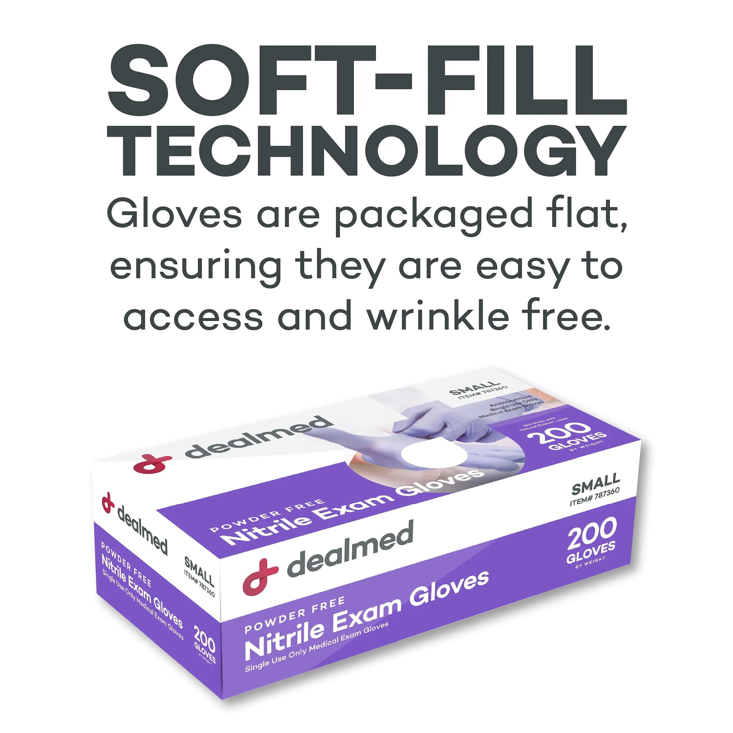 Dealmed Nitrile Exam Gloves Small (200 Count) | Powder-Free & Latex-Free Protection - view 6