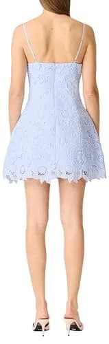 Elliatt Women's Lacy Tulip Mini Dress, Powder Blue, M | Delicate floral embroidery, lightweight fit thumbnail 2