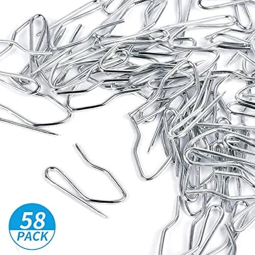 Sopito 1.2 Inches Curtain Hooks | Durable Stainless Steel, Rustproof, Pack of 58 thumbnail 7