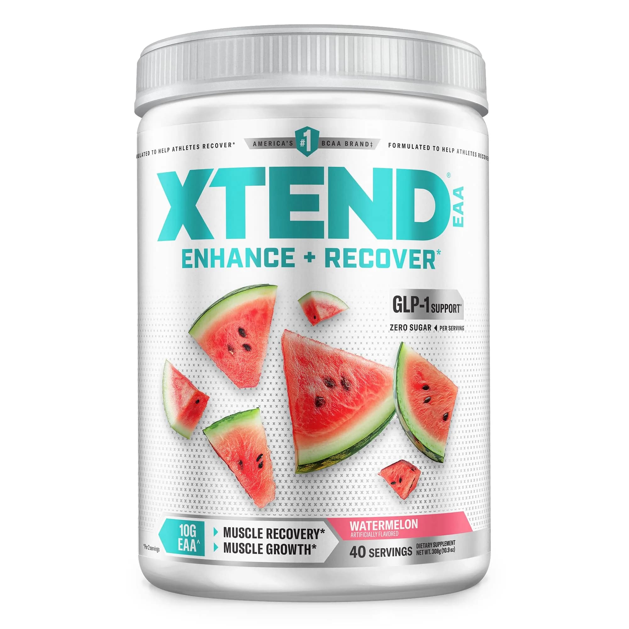 Xtend EAA + BCAA Powder with 10g EAAs Watermelon 40 Servings | Supports Muscle Growth & Recovery — NEW FLAVOR - Watermelon