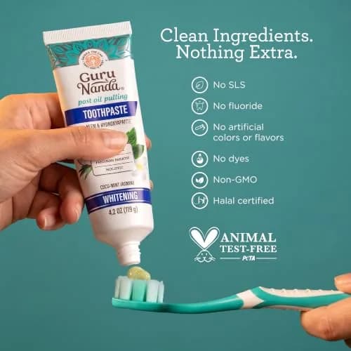 GuruNanda Hydroxyapatite Toothpaste with Neem & Vitamins | 8x4.2oz (33.6oz Total) thumbnail 5
