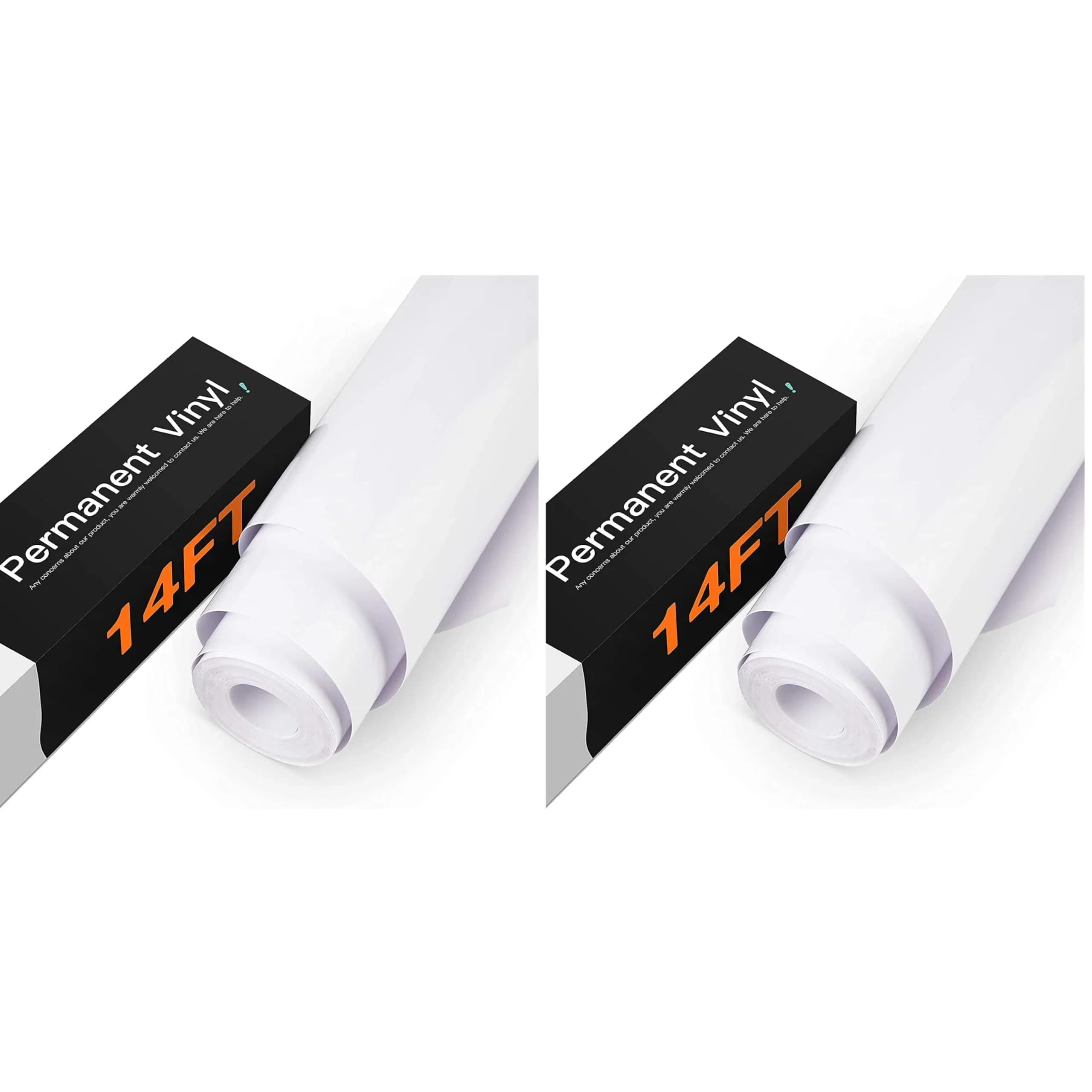 HTVRONT White Permanent Vinyl Roll 2x14 FT (744 sq ft) | Waterproof & Easy Weed for Crafts