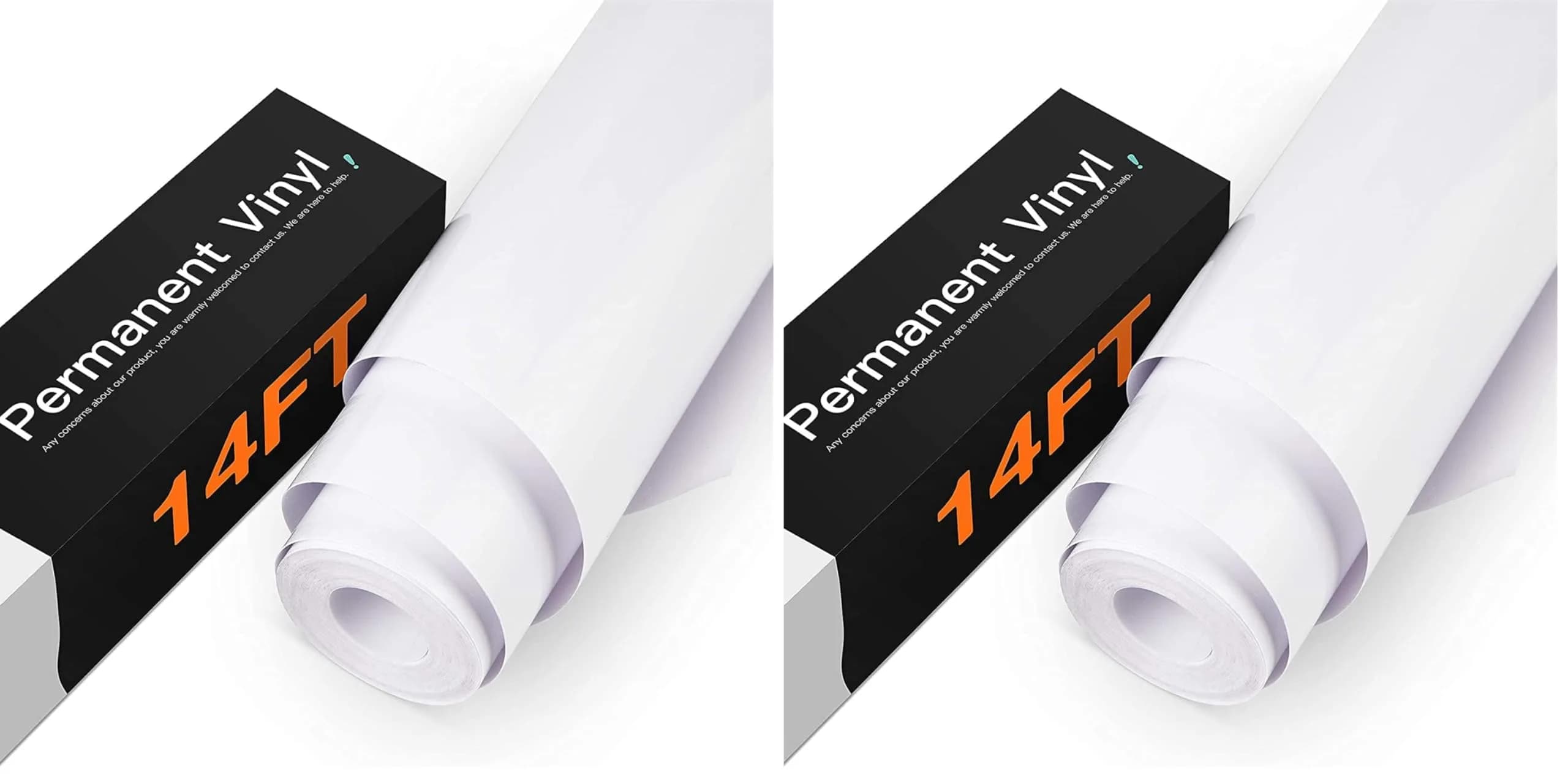 HTVRONT White Permanent Vinyl Roll 2x14 FT (744 sq ft) | Waterproof & Easy Weed for Crafts - main product image