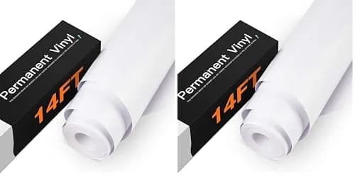 HTVRONT White Permanent Vinyl Roll 2x14 FT (744 sq ft) | Waterproof & Easy Weed for Crafts thumbnail 1