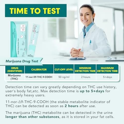 Easy@Home THC Drug Test Kit for Urine - 20 Pack | Detects 50 ng/mL Cutoff thumbnail 5