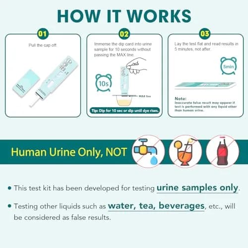 Easy@Home THC Drug Test Kit for Urine - 20 Pack | Detects 50 ng/mL Cutoff thumbnail 3