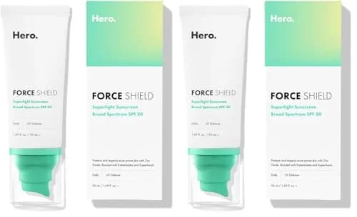 Hero Cosmetics Force Shield Superlight Sunscreen SPF 30, 100 ml (3.38 Fl Oz) | Zinc Oxide, Fragrance-Free for Acne-Prone Skin thumbnail 1