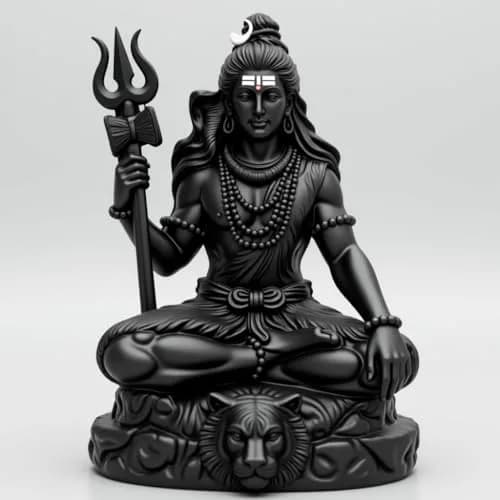 UNOVATE Shiva Idol for Car Dashboard | Mahadev Statue | Compact Black Polyresin (100g) thumbnail 8