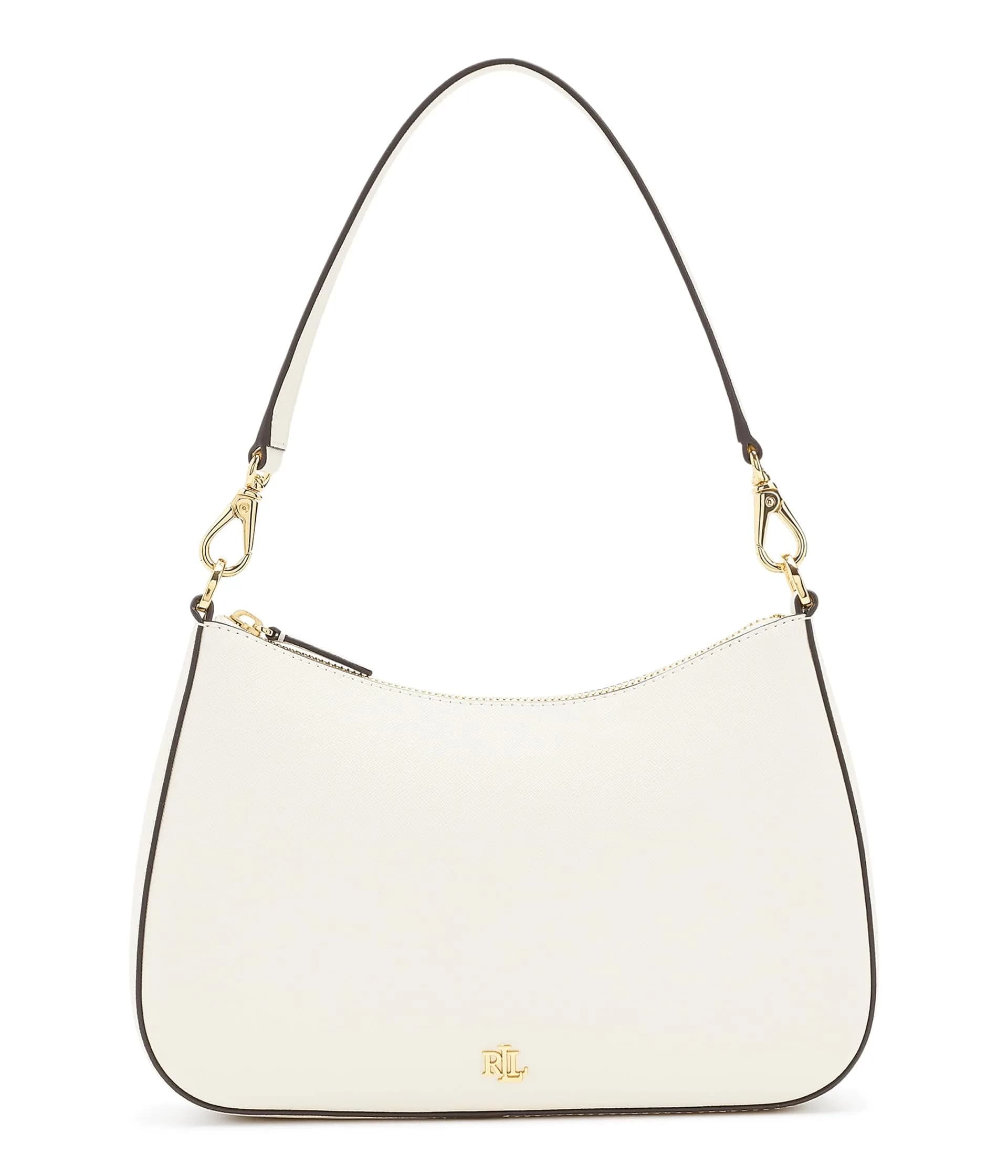 Lauren Ralph Lauren Crosshatch Leather Medium Danni Bag | Soft White | One Size