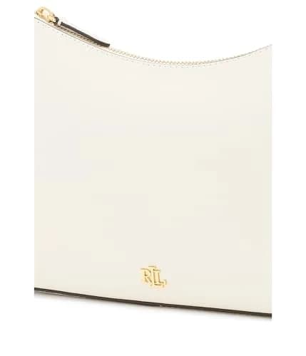 Lauren Ralph Lauren Crosshatch Leather Medium Danni Bag | Soft White | One Size thumbnail 4