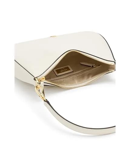 Lauren Ralph Lauren Crosshatch Leather Medium Danni Bag | Soft White | One Size thumbnail 5