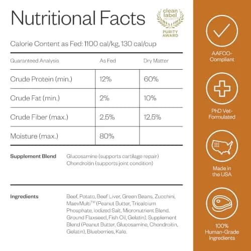 Maev Human-Grade Frozen Beef Dog Food 10 lb | Hip & Joint Support with Real Beef & Vegetables thumbnail 8