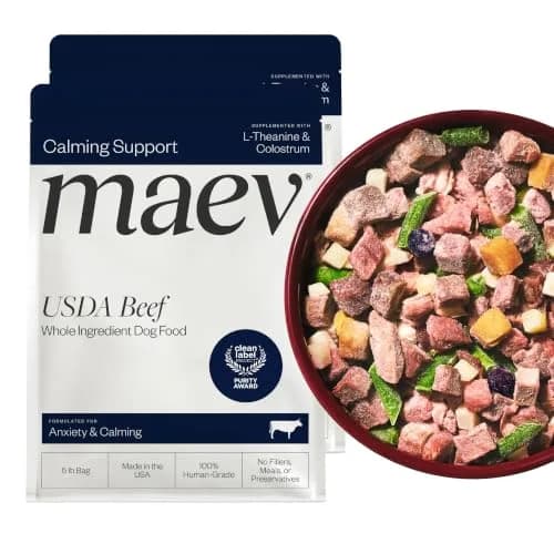 Maev Human-Grade Frozen Beef Dog Food 10 lb | Anxiety & Calming Support thumbnail 1
