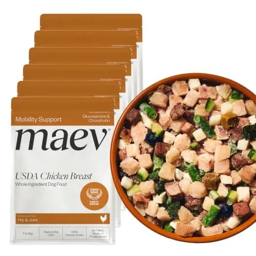 Maev Human-Grade Frozen Chicken Dog Food, Hip & Joint Support, 30 lb | Supports Mobility & Long-Term Health thumbnail 1