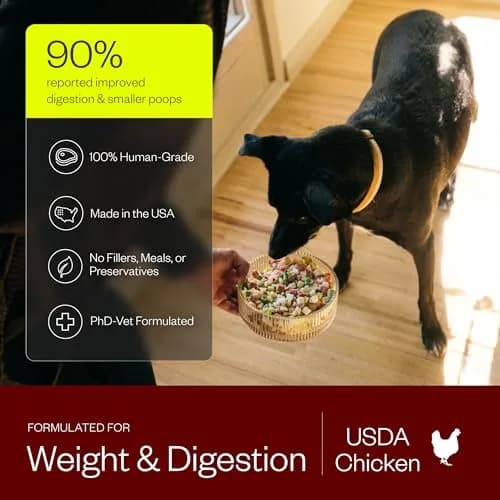 Maev Human-Grade Frozen Chicken Dog Food 10 lb | Supports Digestion & Weight thumbnail 3