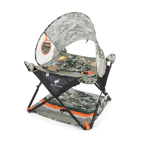 Bright Starts Ford Bronco Pop 'N Jump Portable Baby Jumper | Foldable Indoor/Outdoor Sensory Play thumbnail 1