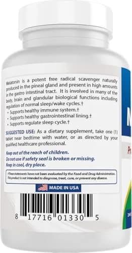 Best Naturals Melatonin 3mg 240 Tablets (Pack of 2) | Unflavoured Sleep Support in USA thumbnail 7