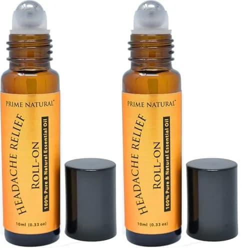 PRIME NATURAL Headache Relief Essential Oil Roll On 10ml | Natural Migraine & Tension Support thumbnail 1