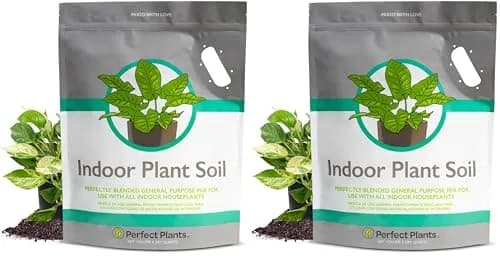 Perfect Plants Indoor Plant Soil, 8 qt (2-Pack), Coco Coir Potting Mix | Organic, Moisture-Drain & Easy to Store thumbnail 1