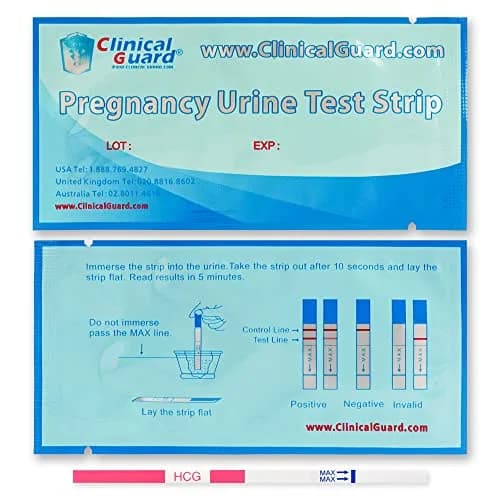 Clinical Guard Pregnancy Test Strips Pack of 5 | Sensitive & Accurate Home HCG Test Kit thumbnail 7