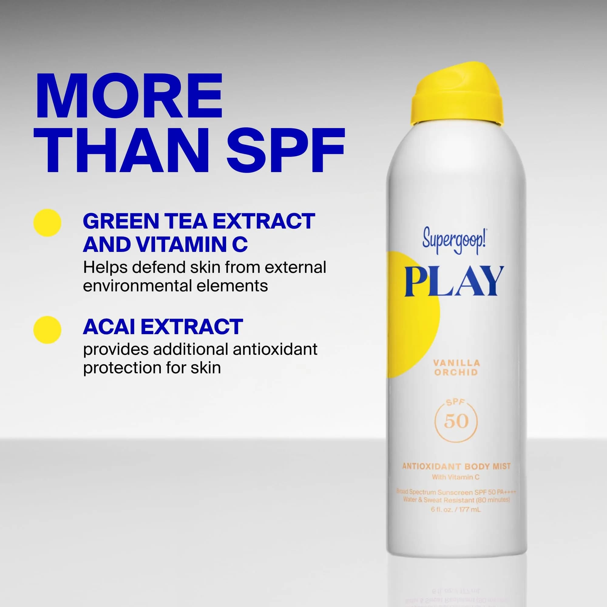 Supergoop! PLAY Antioxidant Body Mist w/Vitamin C - 177ml (6 fl oz) SPF 50 PA++++ | Broad Spectrum Sunscreen Spray - view 6