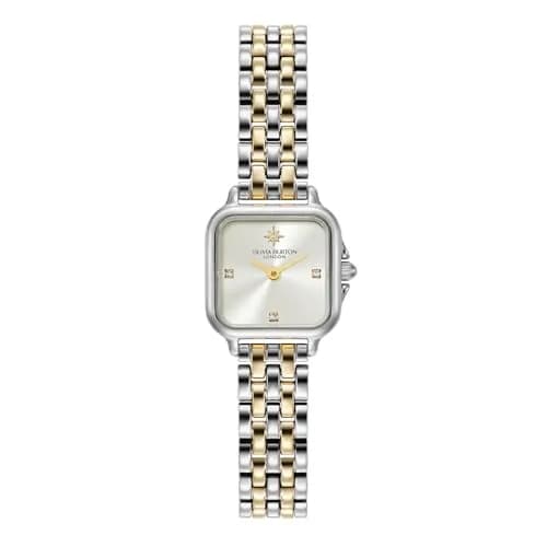 Olivia Burton Mini Grosvenor 20mm Women’s Quartz Watch | Classic Ivory Sunray Dial & Two-Tone Strap thumbnail 1