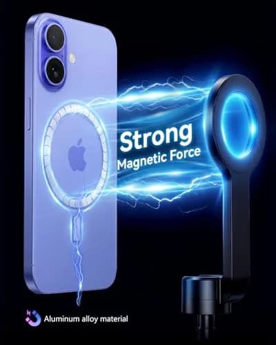 SpereSeren Portable Cellphone Stand for Recording Travel | Magnetic Tripod for Video & Photos thumbnail 4