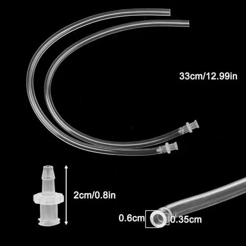DEPEPE 60ml Plastic Syringe with 13in Tubing & Luer Connections (2-Pack, Transparent) | Sterile Lab Sample Injection thumbnail 2