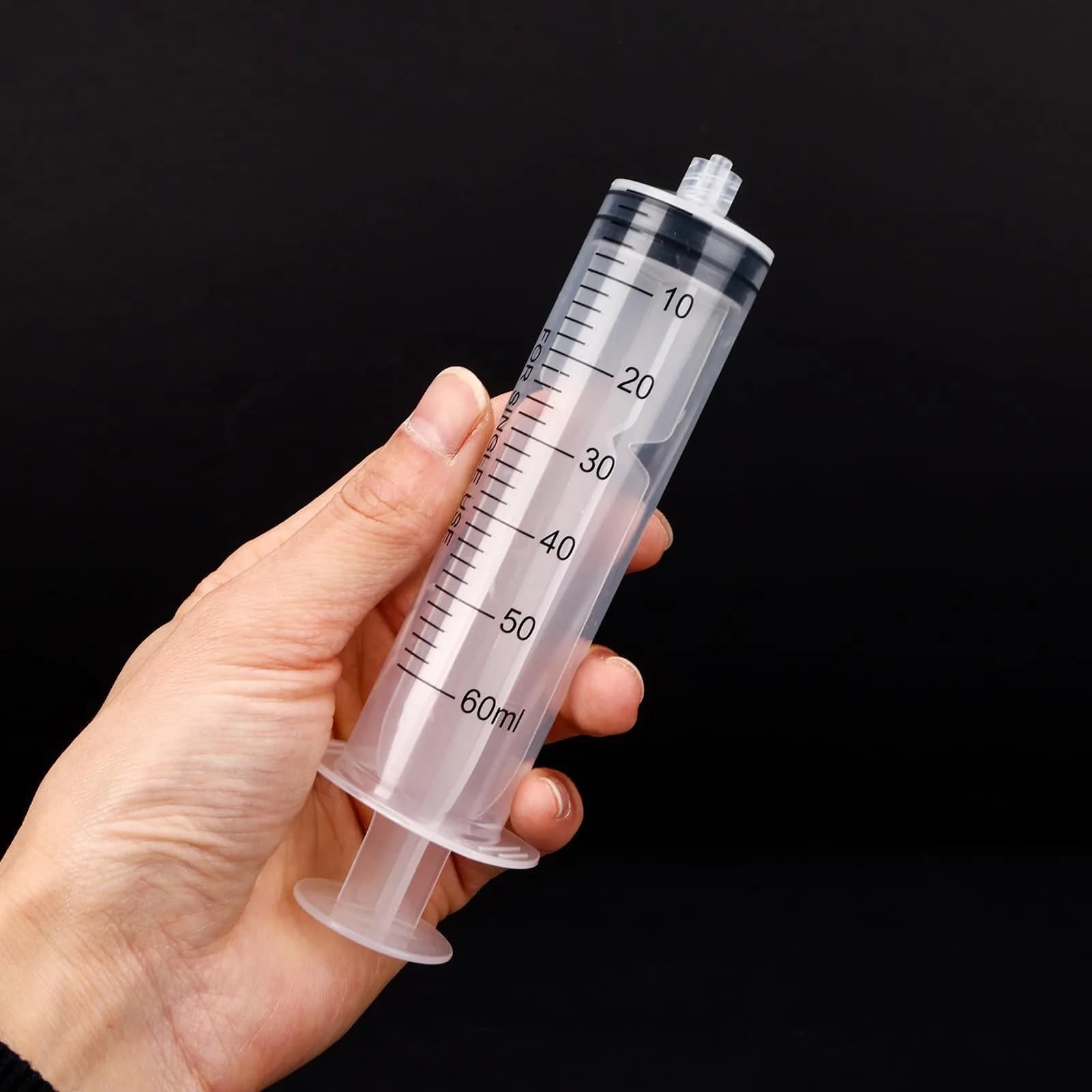 DEPEPE 60ml Plastic Syringe with 13in Tubing & Luer Connections (2-Pack, Transparent) | Sterile Lab Sample Injection - view 4