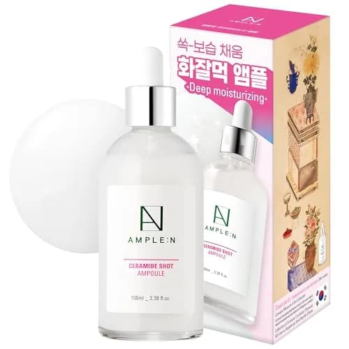 AMPLE:N Ceramide Shot Ampoule Chaekgado Edition 100ml (3.38 fl oz) | Korean Skincare Serum for Hydration & Barrier Support thumbnail 1
