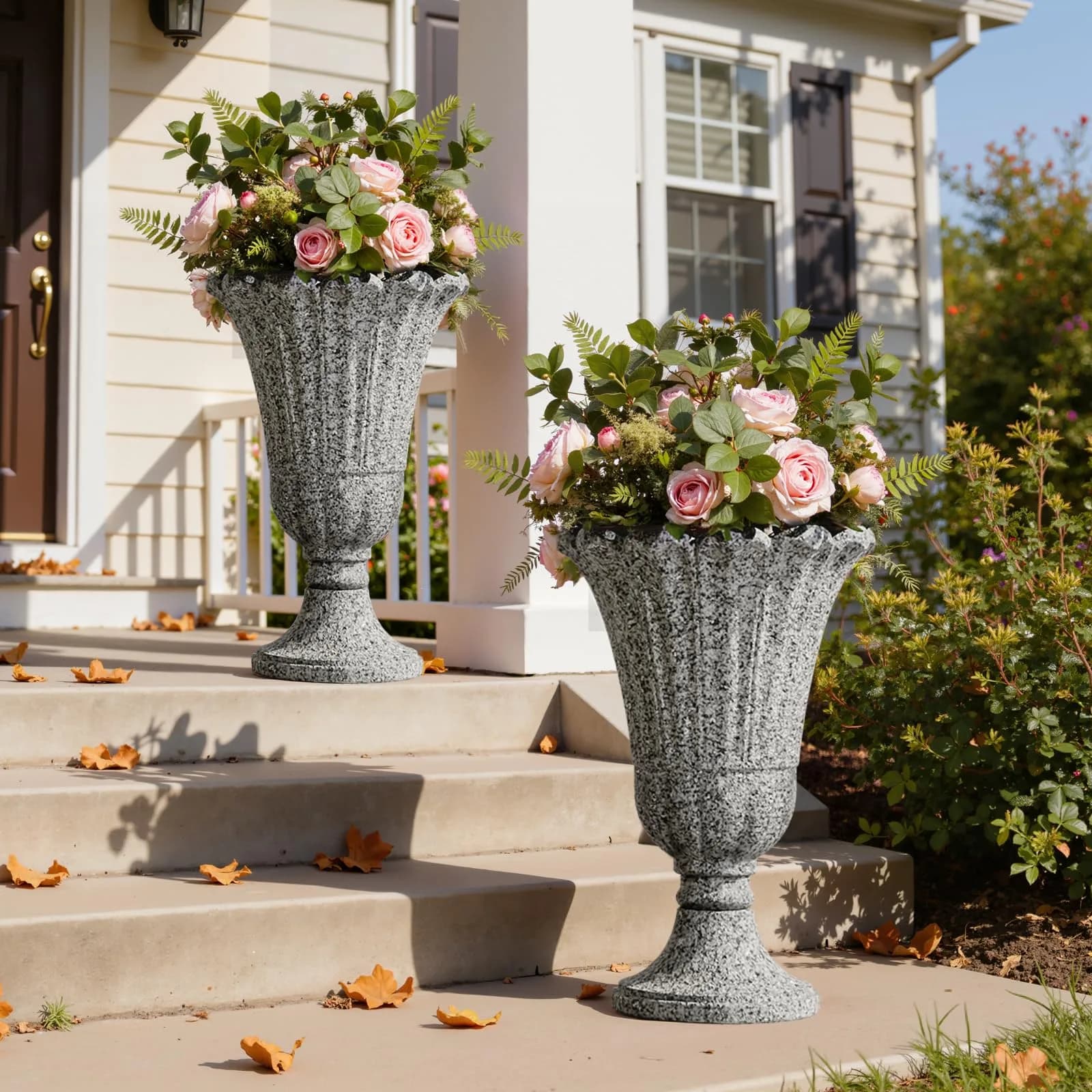 Diyfire Heavy-Duty 23.6" Tall Urns Planters for Outdoor Plants | Large Water Storage Garden Vase - main product image