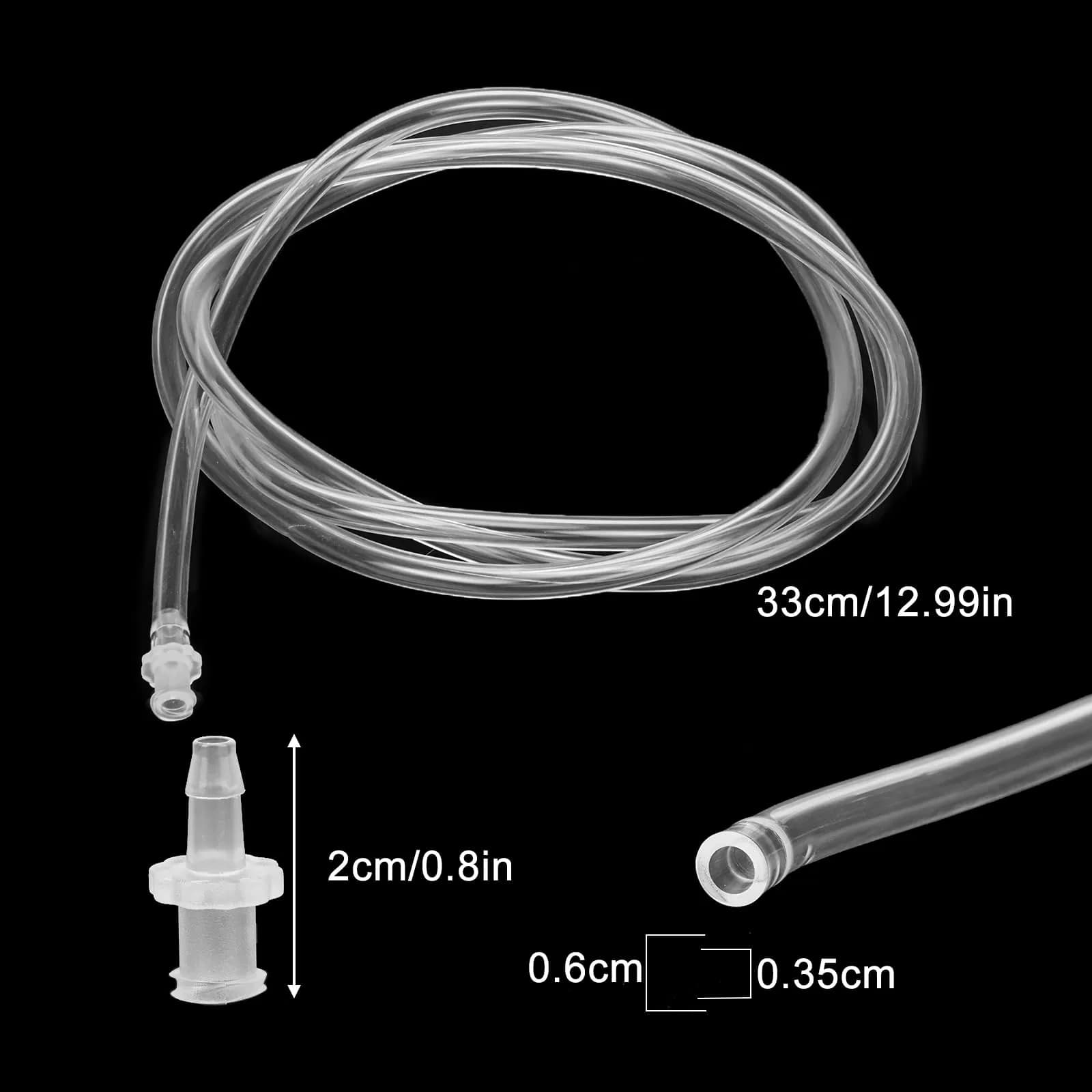 DEPEPE 200ml Large Plastic Syringe with 47in Tubing & Luer Connections (2-Pack, Transparent) - view 3