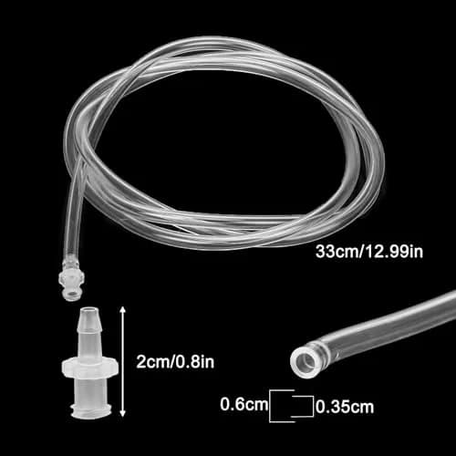DEPEPE 200ml Large Plastic Syringe with 47in Tubing & Luer Connections (2-Pack, Transparent) thumbnail 3