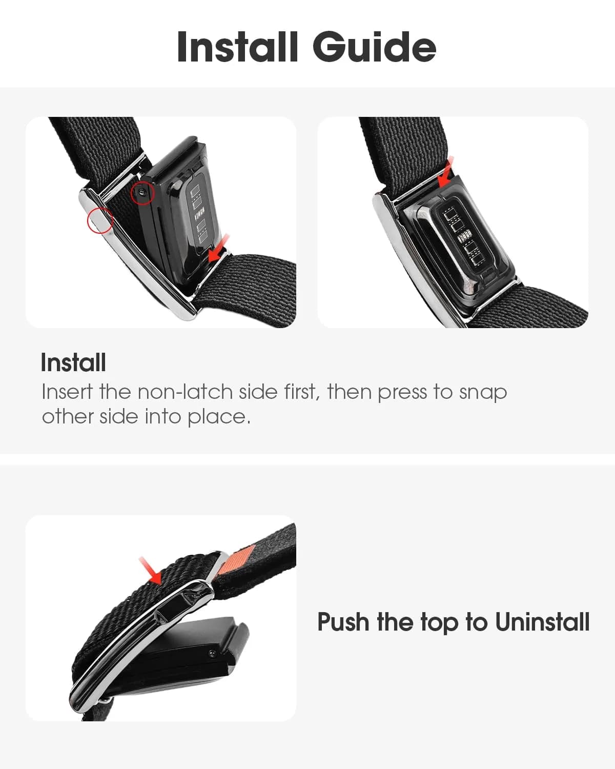 MAKCPOIMER Nylon Sport Band Combo for Whoop 5.0 & Apple Watch 49/45/44/42mm | Adjustable Black Fitness Wristband - view 5