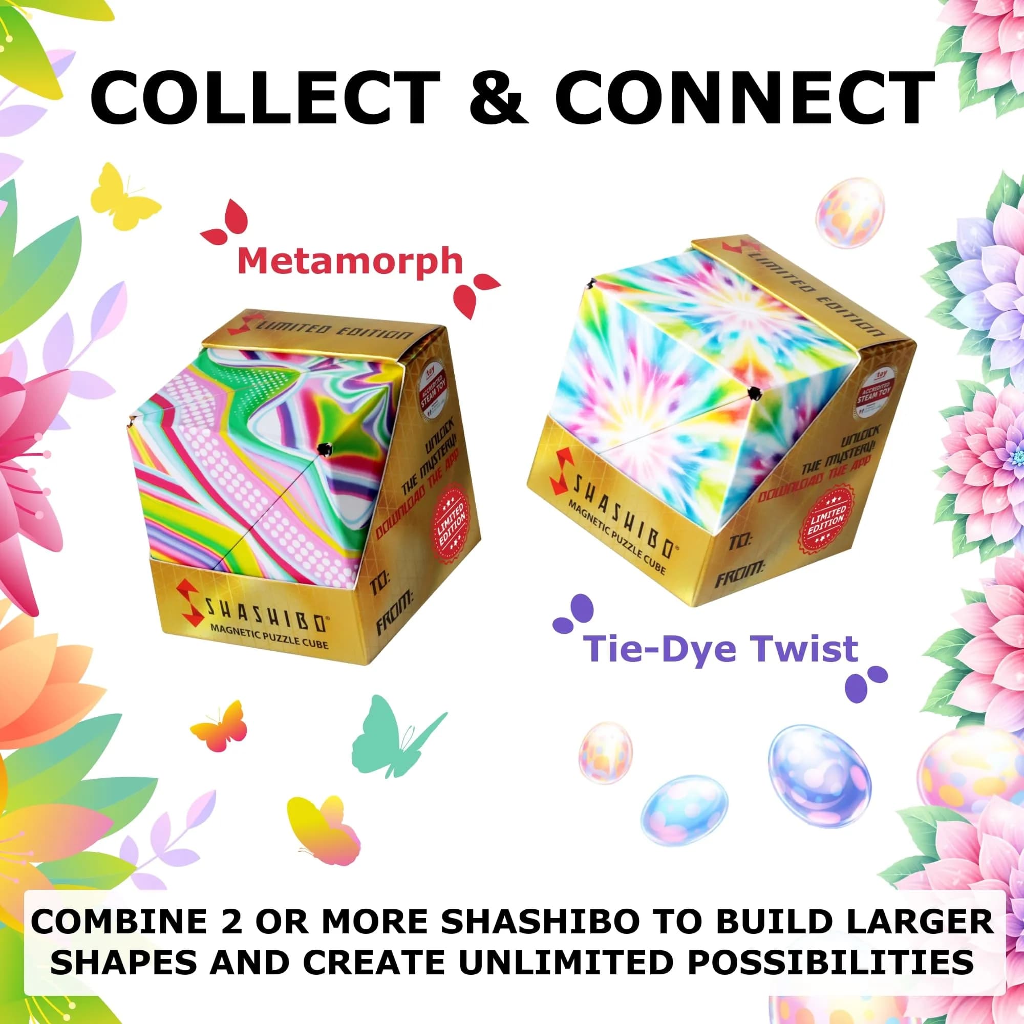 Shashibo Shape Shifting Cube Sensory Fidget Toy for Adults & Kids, Dodeca Metamorph | 100+ Shapes - view 6