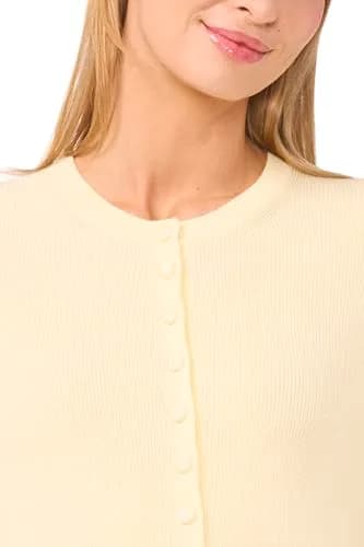 CeCe Long Sleeve Crew Neck Cardigan | Soft Viscose Nylon Blend, Versatile Layering (0.26 kg) thumbnail 2