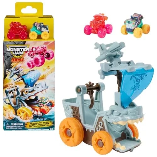 Monster Jam Mini Jams Megalodon Barnacle Blaster Playset | Dual Launch & Storage Toy for Kids thumbnail 1