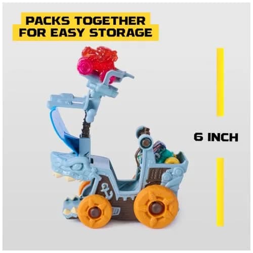 Monster Jam Mini Jams Megalodon Barnacle Blaster Playset | Dual Launch & Storage Toy for Kids thumbnail 4