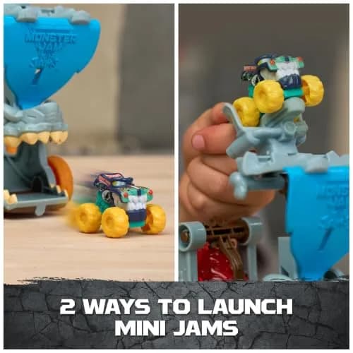 Monster Jam Mini Jams Megalodon Barnacle Blaster Playset | Dual Launch & Storage Toy for Kids thumbnail 5