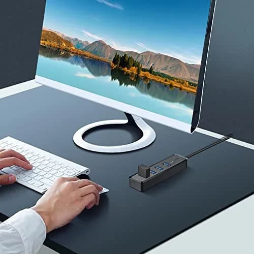SmartQ H302S USB 3.0 Hub 4-Port | 2ft Long Cable, High-Speed Data Transfer, Compatible with Laptop, PC, Mac (Pack of 2) thumbnail 5